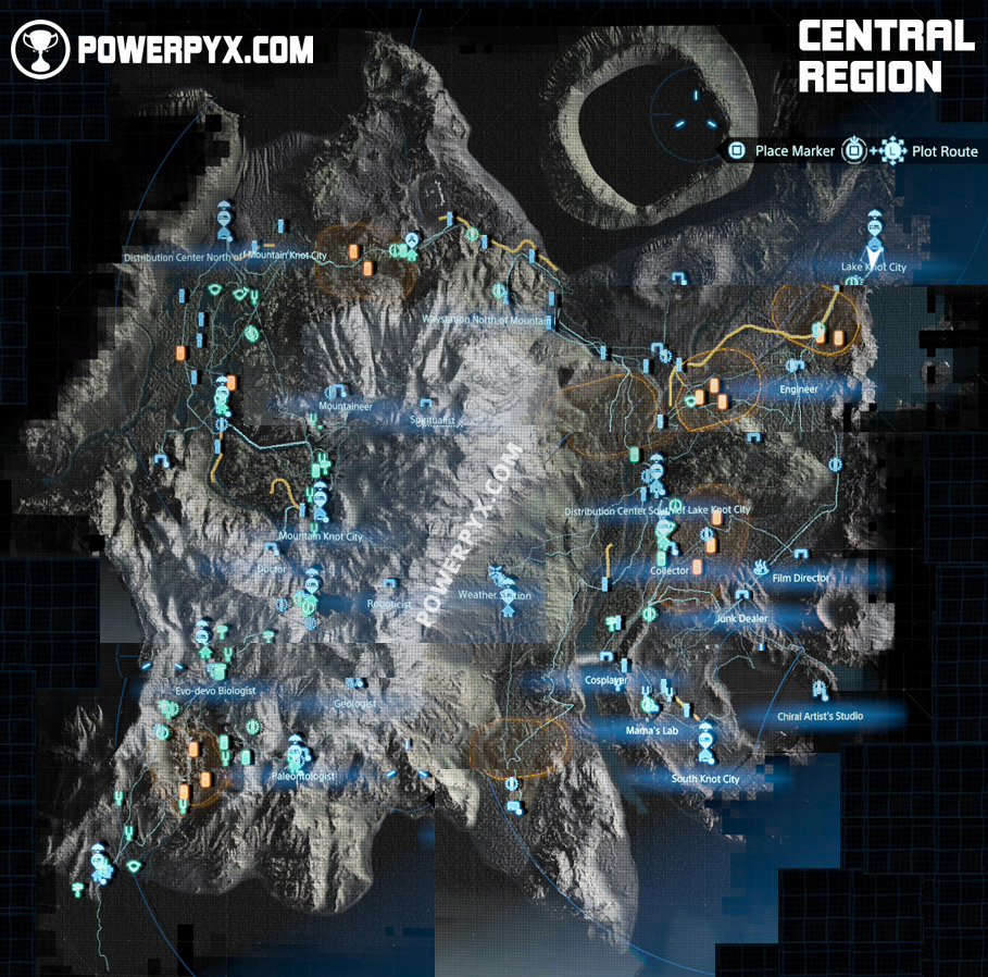 Stranding Death - maps of all regions